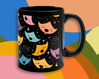 Colorful cute stingray gift stingray mugs kawaii style stingray gift stingrays nature lover mugs ocean gifts beach gifts sea life