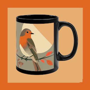 Minimalist Robin gift Robins gift Dove gift Robin mugs Robin gift for minimalism art lover birder birding gifts Robin Gifts