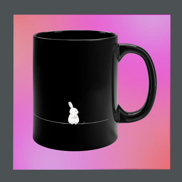Minimalist Rabbit gift Rabbits gift Bunny gift Bunny rabbit mugs minimalism art lover Bunny rabbit coffee cups nature lover gifts cute