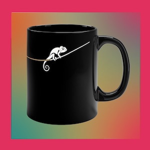 Minimalist Chameleon mugs lizard mugs for minimalism art lover lizards nature lover gifts Reptile gifts