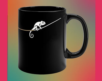 Minimalist Chameleon mugs lizard mugs for minimalism art lover lizards nature lover gifts Reptile gifts