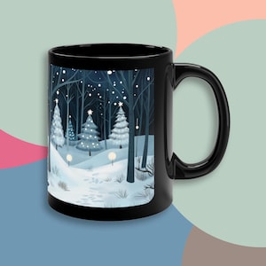 Magische Weihnachten Wald Geschenk verschneiten Weihnachten Tassen Weihnachten Tassen Urlaub Tassen Weihnachten Schnee verschneiten Wald