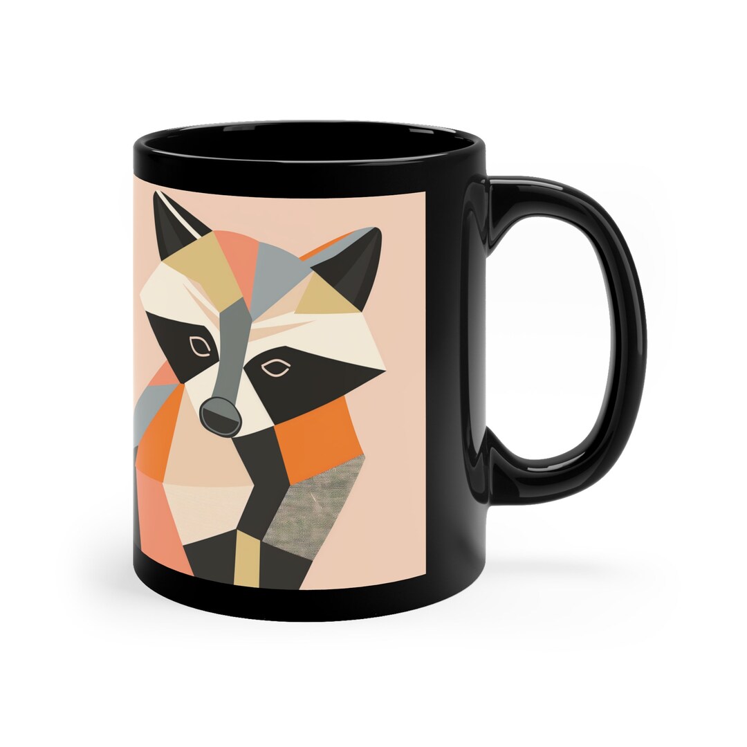 Minimalist Bauhaus Raccoon Gift Raccoons Gift Raccoon Mugs Raccoon Gift ...
