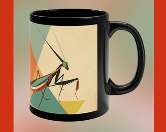 Minimalist Bauhaus Praying Mantis gift Praying Mantis gift Praying Mantis mugs Praying Mantis gift for minimalism art lover Mantis gifts