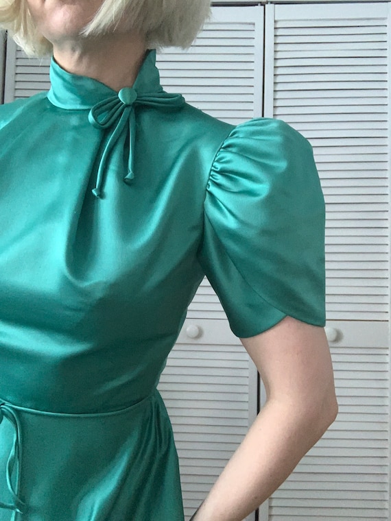 70s satin dress 70s Sunny Satin Maxi Dress