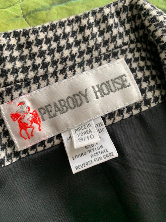 Vintage ‘80s Peabody House Black & White Wool Ble… - image 10