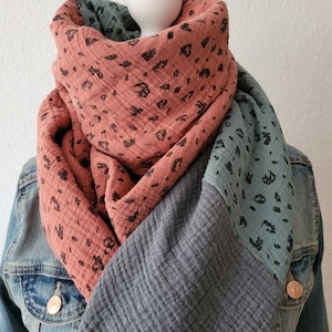 Muslin cloth XXL Leo colorful