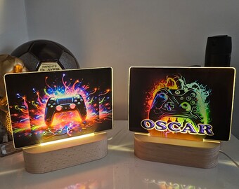 Personalised Acrylic Gaming/Gamer LED lamp