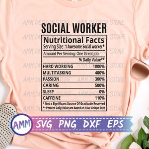 Social Worker svg, sw svg, Social worker Nutrition Facts svg, Nutritional Facts, Appreciation svg, Social Worker shirt svg, Eps, Dxf, Png