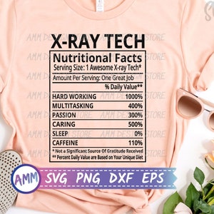 Xray Tech svg, X-ray Nutritional Facts svg, Xray Tech Nutrition Facts svg, Radiologic Tech svg, CT Tech svg, Eps, Dxf, Png