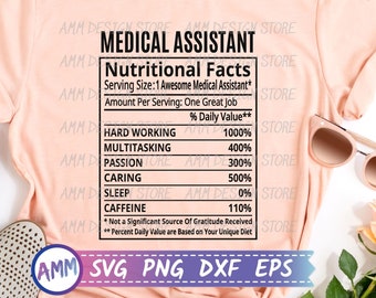 Medical Assistant svg, MA svg, Medical Assistant Nutritional Facts svg, Nutrition Facts svg, CMA svg, Appreciation svg, Eps, Dxf, Png