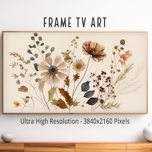 Samsung Frame TV Art, Autumn Wildflower Country Painting, Wild Flower Painting, Art for TV, Digital Download, TV020