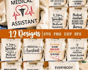 Medical Assistant svg, Bundle svg, MA svg, Medical Assistant Bundle svg, 12 designs, CMA svg, RMA svg, Shirt Designs svg, Eps, Dxf, Png