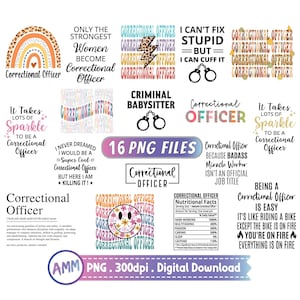 Correctional Officer PNG, Bundle, Correction officer png, Corrections png, Shirt png, Retro, Leopard, Sublimation Design.