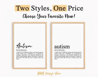 Autism definition print, Autism Awareness, Autism Wall art, Autism meaning, Neurodivergent print, Neurodiversity, pdf, JPEG, Png