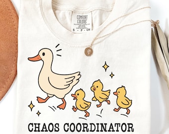 Chaos Coordinator Duck Mom PNG, Funny Mom Life Teacher Gift (Digital Download)