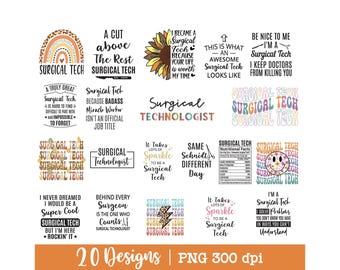 Surgical Tech png, surgical technician png, Surgical Tech Shirt png, 20 designs, Retro Surgical Tech, sublimation design, Instant Download