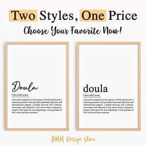 Doula definition print, Doula gift, Birth worker gift, Doula wall art, Doula Appreciation PDF, JPEG, Png.