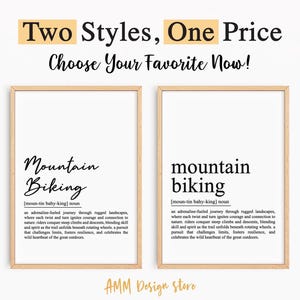 Mountain Biking definition print, Mountain Biker gift, Mountain Biking Wall art, Mountain Biking Print, Mountain Biking Art, pdf, JPEG, Png.