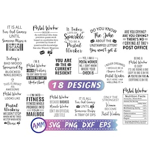 Postal Worker svg, Bundle svg, Post Office svg, Postman svg, Post Office svg, 18 Mail Carrier Svg, Cut file, Png, Dxf, Eps image 1