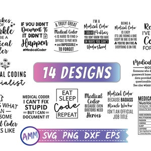 Medical Coder Svg Medical Coder Bundle Svg 14 Design - Etsy