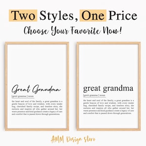 Great Grandma definition print, Great Grandma gifts, Grandma gift, Grandmom gift, printable, Grandma wall art, pdf, JPEG, PNG.