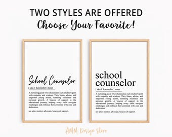 School Counselor definition print, School Counselor gifts, Guidance Counselor, School Counselor png, Wall art, pdf, JPEG, Png.