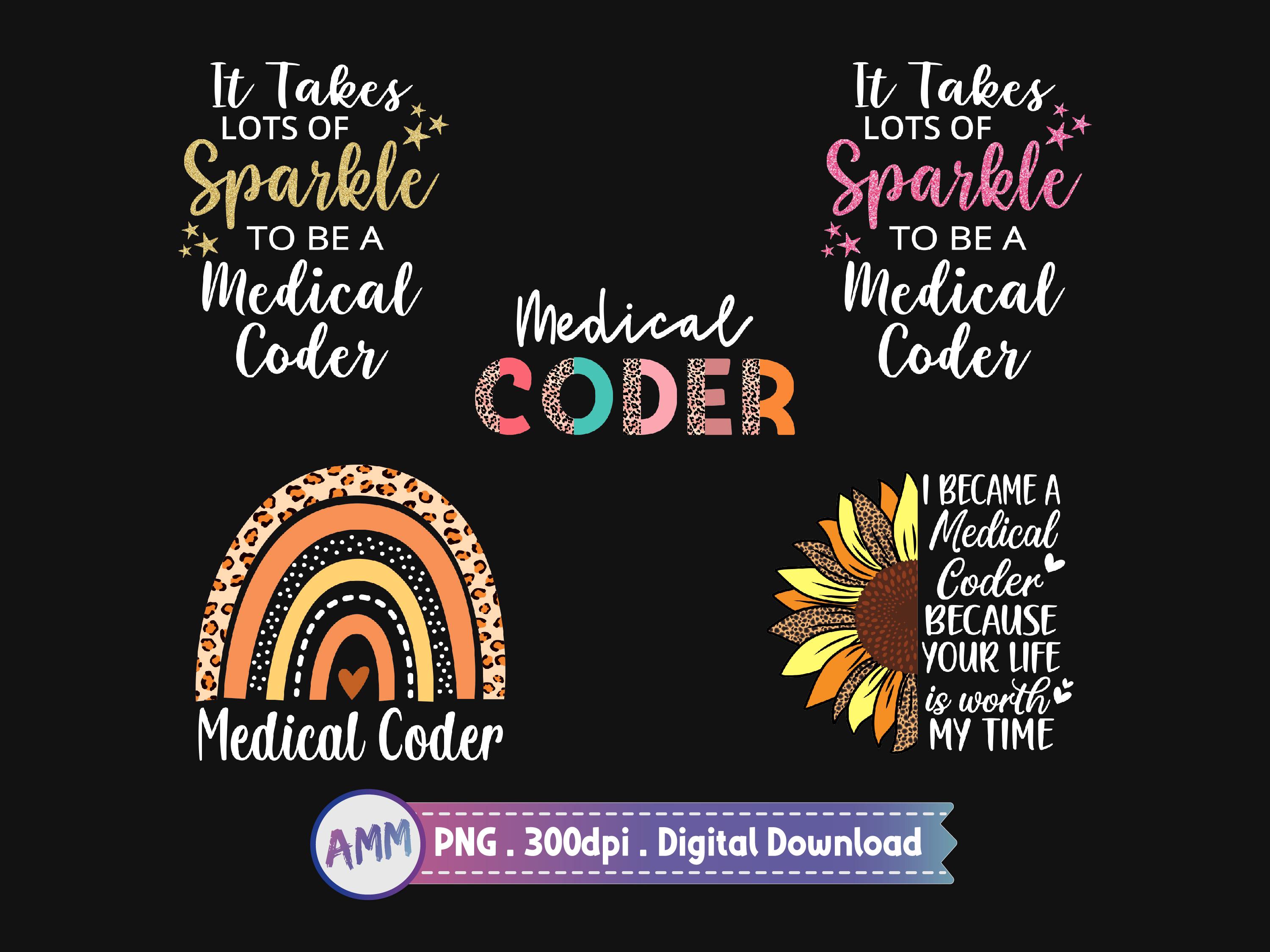 Medical Coder Colorful Design Medical Coder Png, Medical Coder Shirt Png, Bundle, Medical Coding Png ...