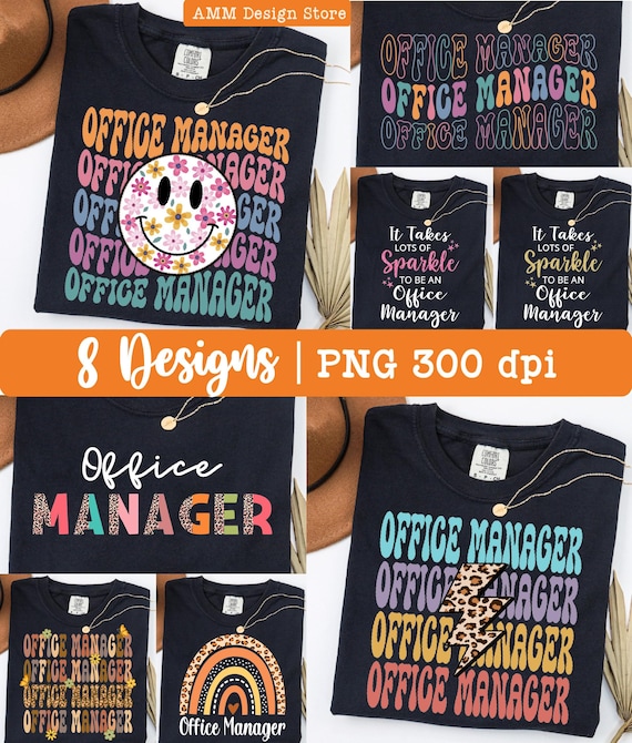 Office Manager png, Office Manager Bundle png, Office Manager shirt png, Rainbow png, Sparkle, Leopard, Digital download.