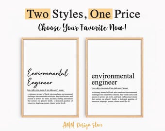 Definitieprint milieu-ingenieur, geschenken milieu-ingenieur, milieu-ingenieur, minimalistische poster, pdf, jpeg, png.