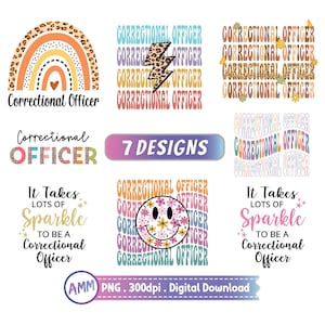 Correctional Officer PNG, Bundle, Correction officer png, Corrections png, Shirt png, Retro, Leopard, Sublimation Design.