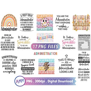 Administrator png, Bundle, Admin png, Administrator png design, gift, Administrator day, Shirt png, Retro, Leopard, Sublimation Design.