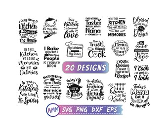 Kitchen Bundle SVG, Funny kitchen svg, 20 Design, Kitchen Quotes svg, Kitchen Sign svg, Cooking SVG, Kitchen Decoration svg, Png, Dxf, Eps