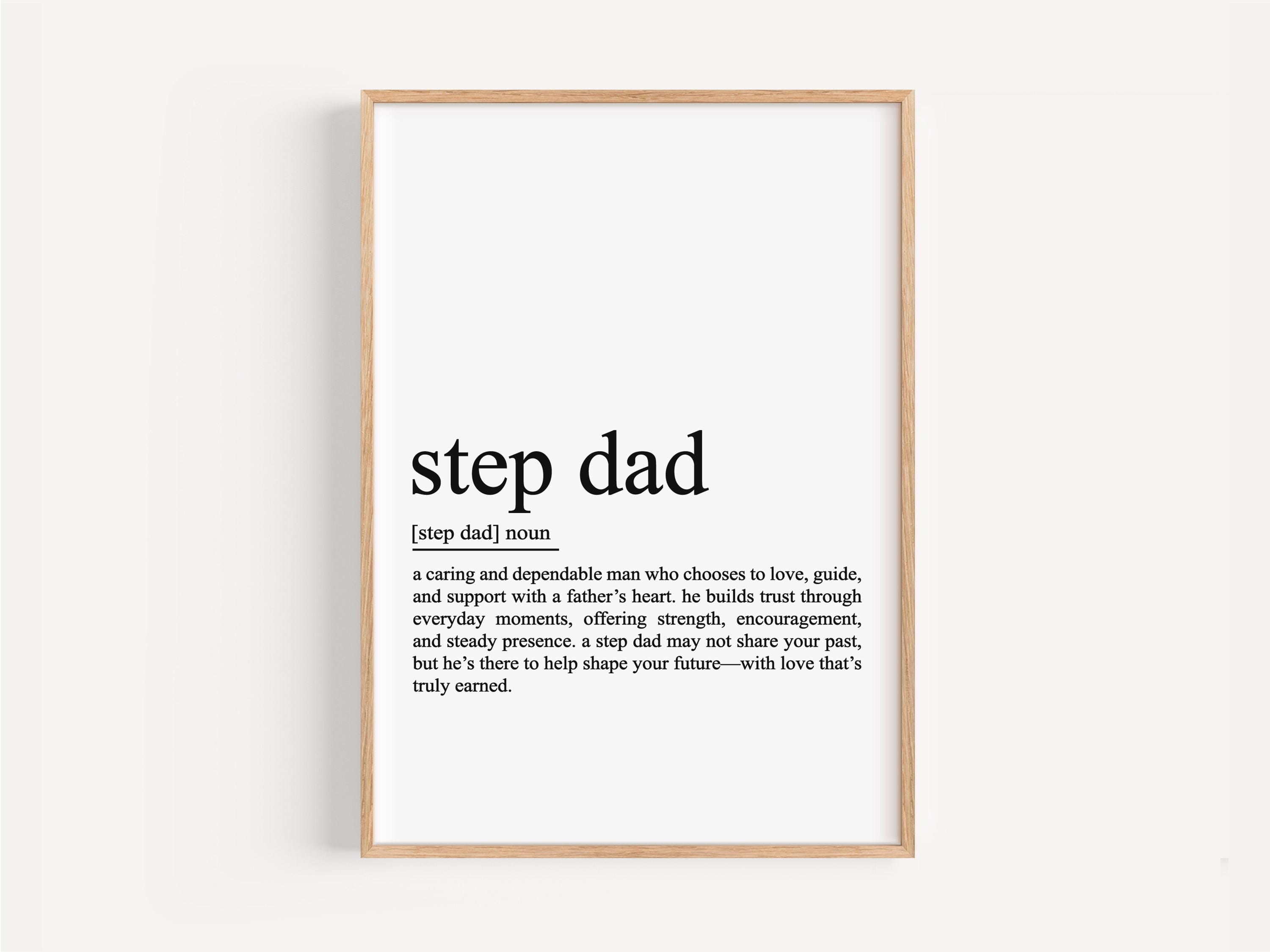 Step Dad Definition Step Dad Definition Print, Dictionary Poster, Quote Wall Art, Step Dad ...