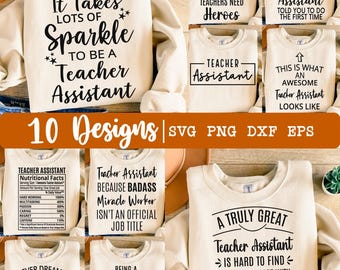 Teacher Assistant SVG, Teacher Assistant bundle SVG, Teaching Assistant svg, Teaching svg, Teacher aid svg, Appreciation svg, Eps, Dxf, Png