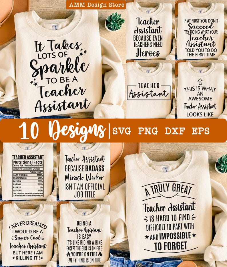 Teacher Assistant SVG, Teacher Assistant bundle SVG, Teaching Assistant svg, Teaching svg, Teacher aid svg, Appreciation svg, Eps, Dxf, Png image 1