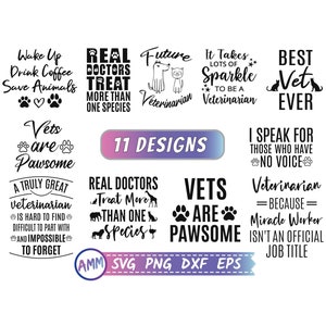 Vet svg, Veterinarian svg, Veterinarian bundle svg, Vet bundle svg, Veterinarian 11 designs, vet appreciation, svg, Png, Eps, Dxf