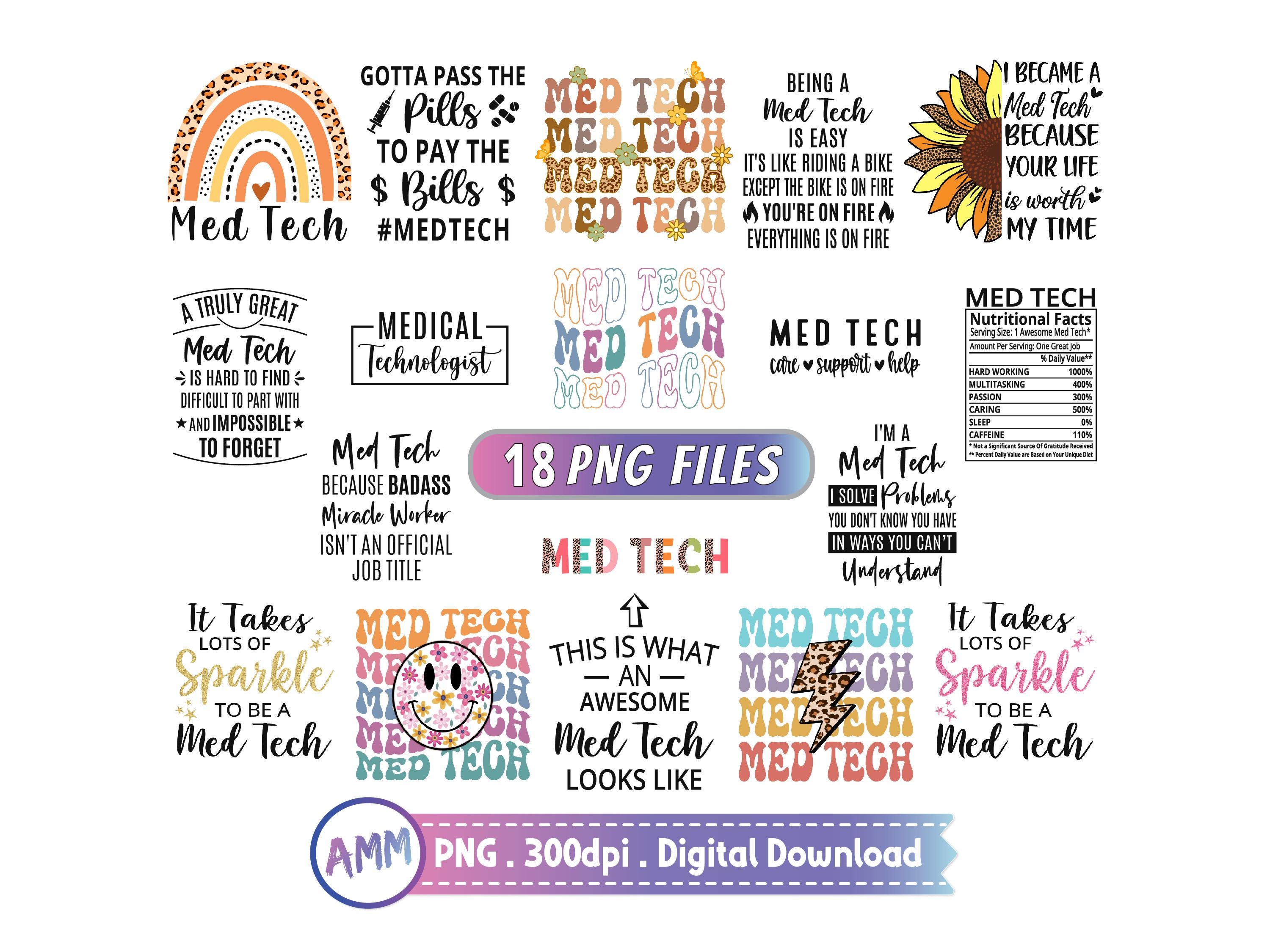 Med Tech Png, Bundle, Medical Technologist Png, Med Tech Png Design ...