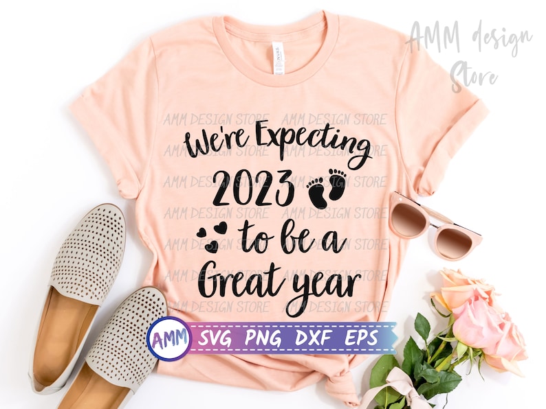 Baby Announcement SVG Expecting 2023 Svg Pregnancy Etsy