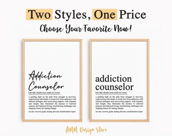 Addiction Counselor definition print, Addiction Counselor gifts, Addiction Counselor PNG, Addiction Counselor Wall art, pdf, JPEG, Png.