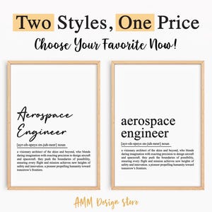 Definição de engenheiro aeroespacial, presentes para engenheiro aeroespacial, arte de parede para engenheiro aeroespacial, pôster minimalista, pdf, JPEG, PNG.