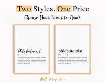 Phlebotomist definition print, Phlebotomist gift, Phlebotomy Poster, Phlebotomist png, Phlebotomist Wall art, Clinic Decor, pdf, JPEG, Png