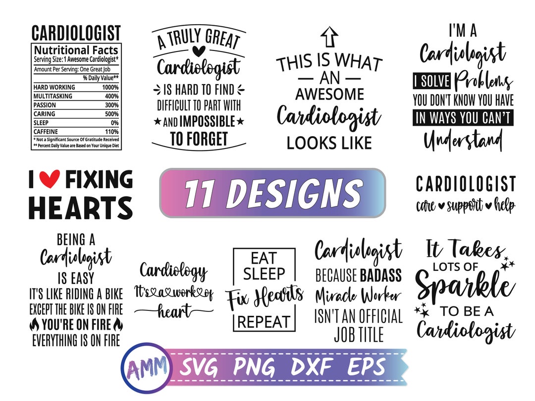 Cardiologist SVG, Cardiologist Bundle Svg, Cardiology Svg, 11 Designs