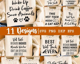 Vet Tech svg, vet tech bundle svg, Veterinarian Technician Bundle SVG, vet tech week design, vet technician svg, Png, Eps, Dxf