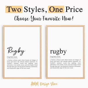 Rugby definition print, Rugby gift, Rugby Wall art, Rugby Print, Rugby Art,pdf, JPEG, Png.