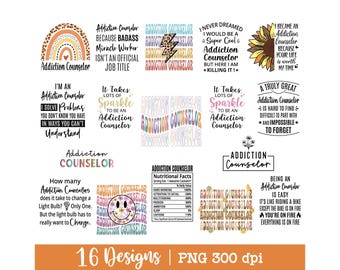 Addiction Counselor png, Bundle, Addiction Counselor gift, Shirt png, Retro, Leopard, Addiction Counselor png Sublimation Design.
