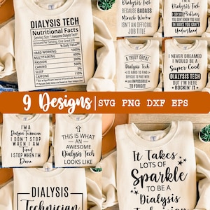 Técnico en diálisis SVG, Técnico en diálisis SVG, Paquete SVG, Técnico en diálisis PNG, CCHT SVG, Camiseta técnica SVG, Agradecimiento SVG, Eps, Dxf, Png