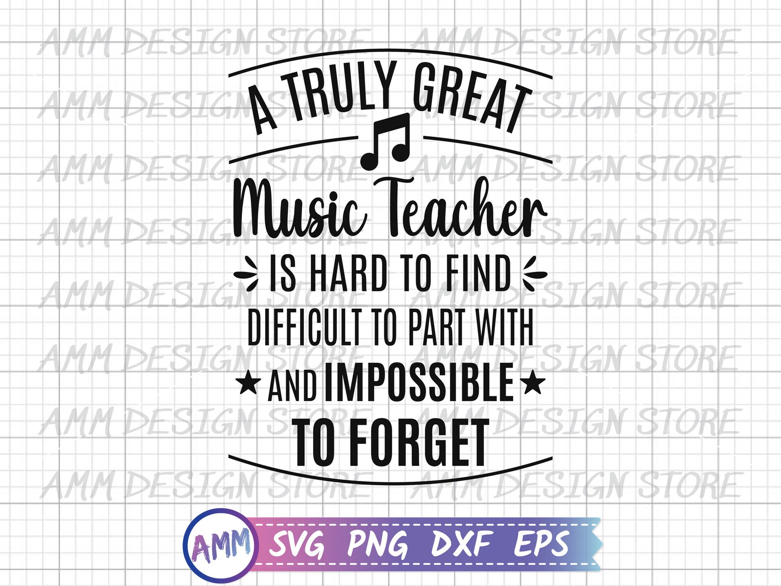 Music Teacher SVG A Truly Music Teacher svg Appreciation Etsy