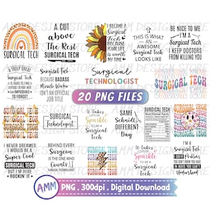 Surgical Tech png, surgical technician png, Surgical Tech Shirt png, 20 designs, Retro Surgical Tech, sublimation design, Instant Download