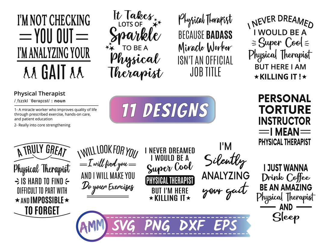 Physical Therapist Svg, Bundle Svg, PT Svg Bundle, Physical Therapy Svg